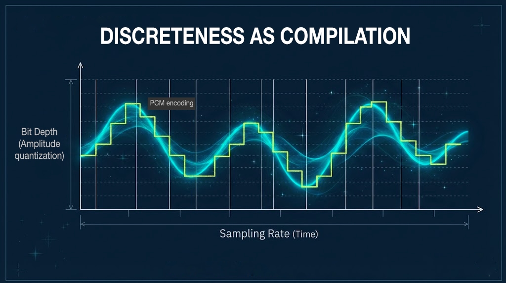 Discreteness as compilation